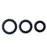Baile  titan set 3pcs cock ring black 2.8 + 2.4 + 1.9 cm - 2