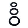 Baile  titan set 3pcs cock ring black 2.8 + 2.4 + 1.9 cm - 3