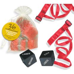 Kit bolsa organza ataduras rojo