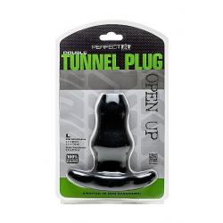 Perfect fit double tunnel plug l - negro