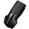 Satisfyer Men Vibration negro, vista en diagonal con el botón lateral