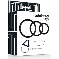 Addicted toys set anillos pene negro