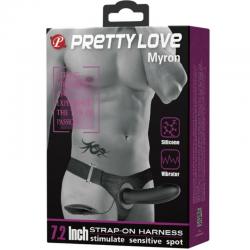 Pretty love myron strap on con vibracion y dildo hueco