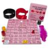 El Juego Cachondo de Diablo Picante: tablero, cinta de bondage, venda, pluma, dados y caja