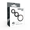 Addicted toys set  anillos pene y testiculos negro - 4