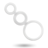 Addicted toys set  anillos pene y testiculos clear - 3