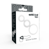Addicted toys set  anillos pene y testiculos clear - 4