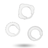 Addicted toys  set 3 anillos pene clear - 3