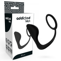Addicted toys plug anal con anillo pene negro