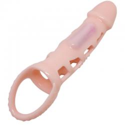 Baile funda extensora pene con vibracion y strap 13.5 cm