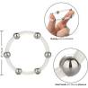 Anillo con Cuentas de Acero CalExotics con medida y detalles de las cuentas