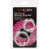 Calex kit de 2 uds anillo de silicona con cuentas de acero - 3