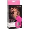 Calex dual clit flicker enhancer doble anillo vibrador de silicona rosa - 3