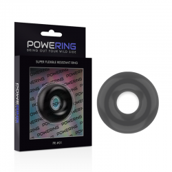 Powering super flexible y resistente anillo pene 3.5cm negro