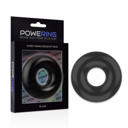 Powering super flexible y resistente anillo pene 5cm pr03 negro