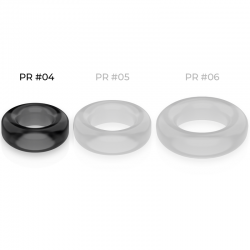 Powering super flexible y resistente anillo pene 3.8cm pr04 negro