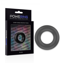 Powering super flexible y resistente anillo pene 3.8cm pr04 negro