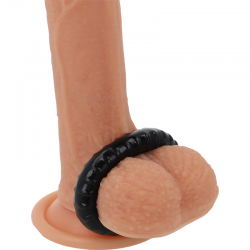 Powering super flexible y resistente anillo pene 4.5cm pr07 negro