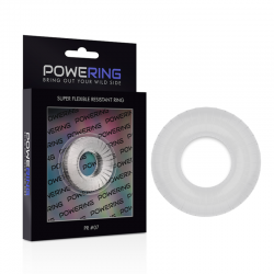 Powering super flexible y resistente anillo pene 4.5cm pr07 clear