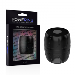 Powering super flexible y resistente anillo pene 5 cm pr11 negro