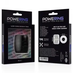 Powering super flexible y resistente anillo pene 5 cm pr11 negro