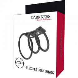 Darkness set de 3 anillas pene flexible