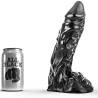 All Black Dickie AB27 junto a una lata para comparar el tamaño