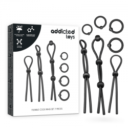 Addicted toys kit de 7 anillas silicona flexible