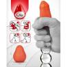 Gvibe huevo masturbador texturado reutilizable rojo - 4
