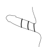 Dibujo de los 3 anillos Ohmama puestos en el pene