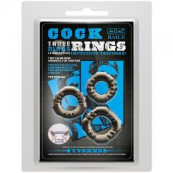 Cock rings yvonne set 3 anillos pene