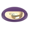 Treasure Robin anillo vibrador morado, vista superior con la placa dorada