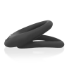 Doble anillo Ohmama negro de 3,5 y 4,5 cm, de lado
