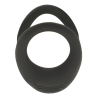 Doble anillo Ohmama negro de 3,5 y 4,5 cm, de frente