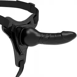 Fetish submissive arnés silicona negro realistic 16cm