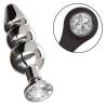 Star Fucker Beaded Plug, plug metálico con la gema y detalle ampliado