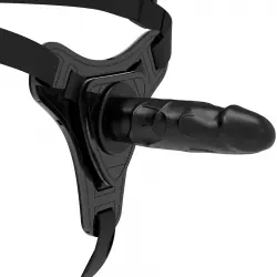 Fetish submissive arnés silicona negro realistic 15 cm