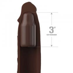 Pipedreams extension w strap 17,78 cm brown