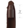 Pipedreams extension w strap 17,78 cm brown - 2
