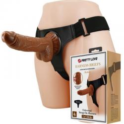 Pretty love - harness briefs arnés universal con dildo micheal 20 cm negro