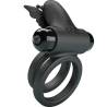 Pretty love - doble anilo vibrador con estimulador negro - 4