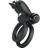 Pretty love - doble anilo vibrador con estimulador negro - 5