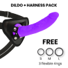 Delta club toys arnes + dildo lila silicona medica 20 x 4cm - 1