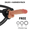 Pack de arnés y dildo Magnus de Cyber Silicock con las tres anillas