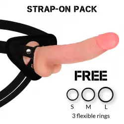 Rockarmy arnés + dual density leopard dildo realista 23 cm Rockarmy arnés + dual density leopard dildo realista 23 cm