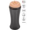 Horny Cougar To Go de pie junto a los iconos de la marca