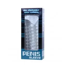 Funda para pene con puntos estimulantes rosa 14 cm