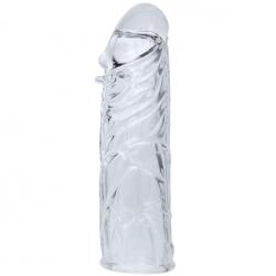 Funda lila para el pene en silicona adaptable 13cm