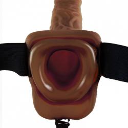 Fetish fantasy series 9" arnes con testiculos hueco man 22.9 cm marron