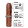 Mega 2 extensión color marron para el pene 20,5 cm - 3